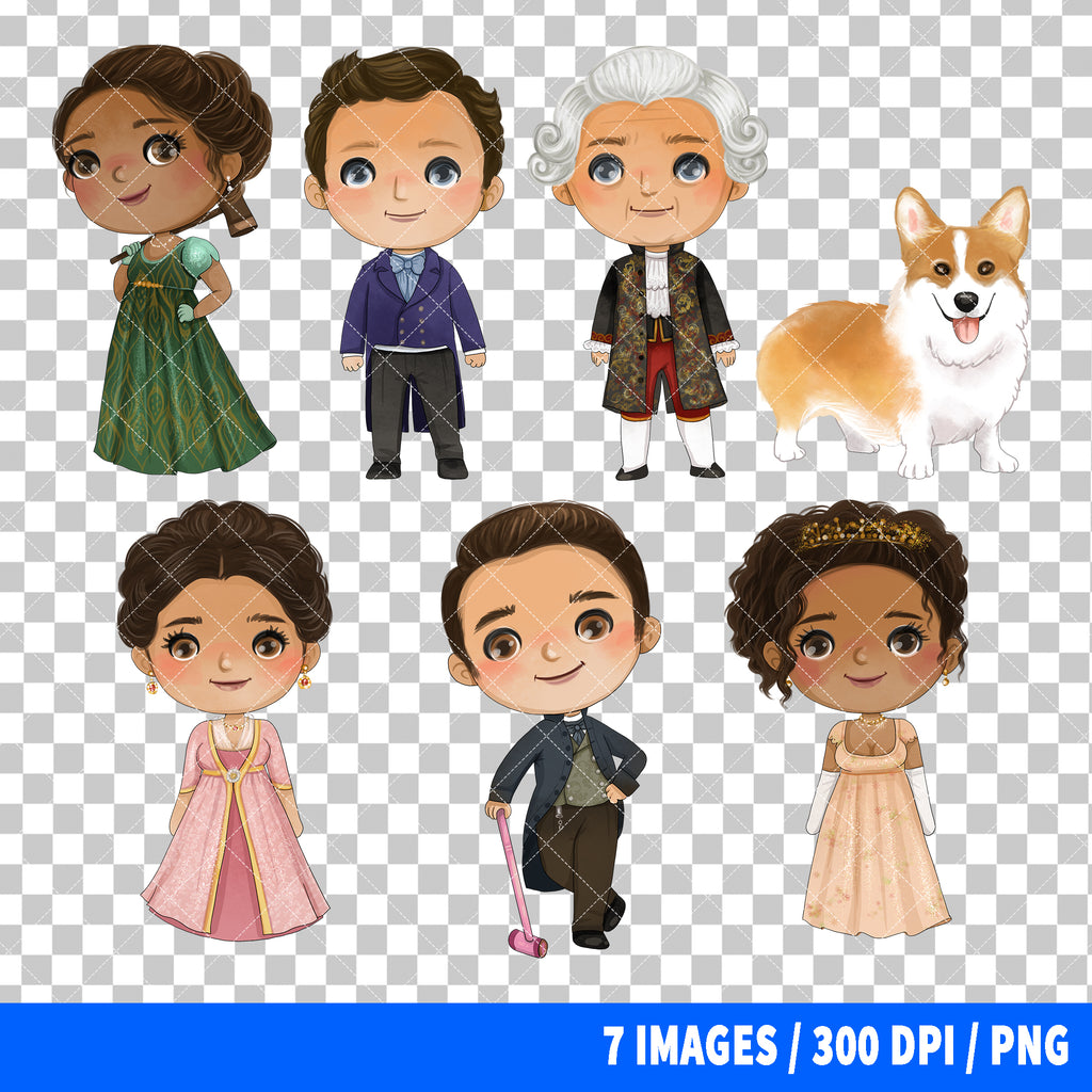 Bridgerton Clipart PNG Bundle #3
