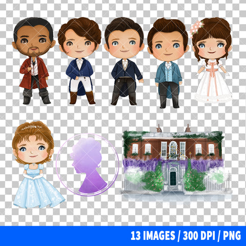 Bridgerton Clipart PNG Bundle