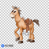 Bullseye Toy Story Watercolor Clipart PNG Hand Drawn Illustration