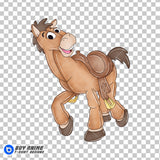 Bullseye Toy Story Watercolor Clipart PNG Hand Drawn Illustration #2