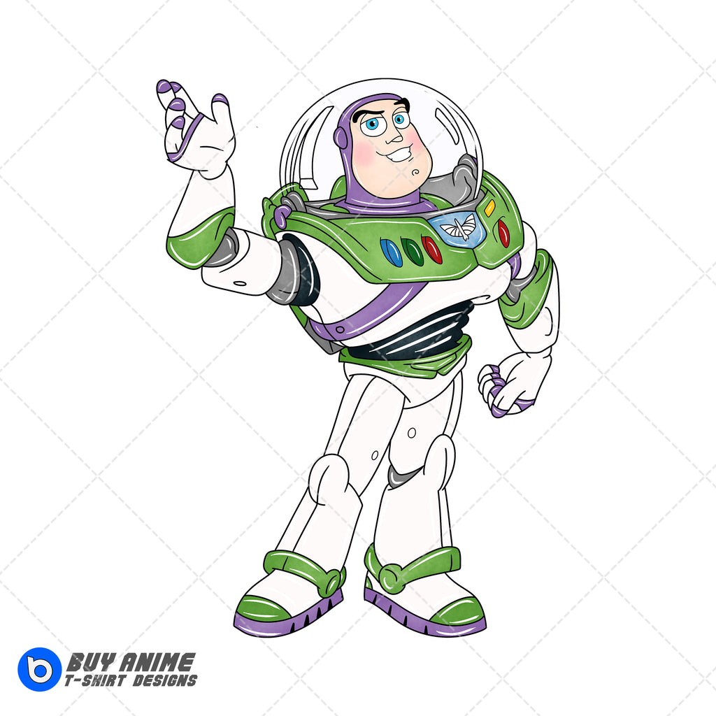 Buzz Lightyear Toy Story Watercolor Clipart PNG Hand Drawn Illustration #2