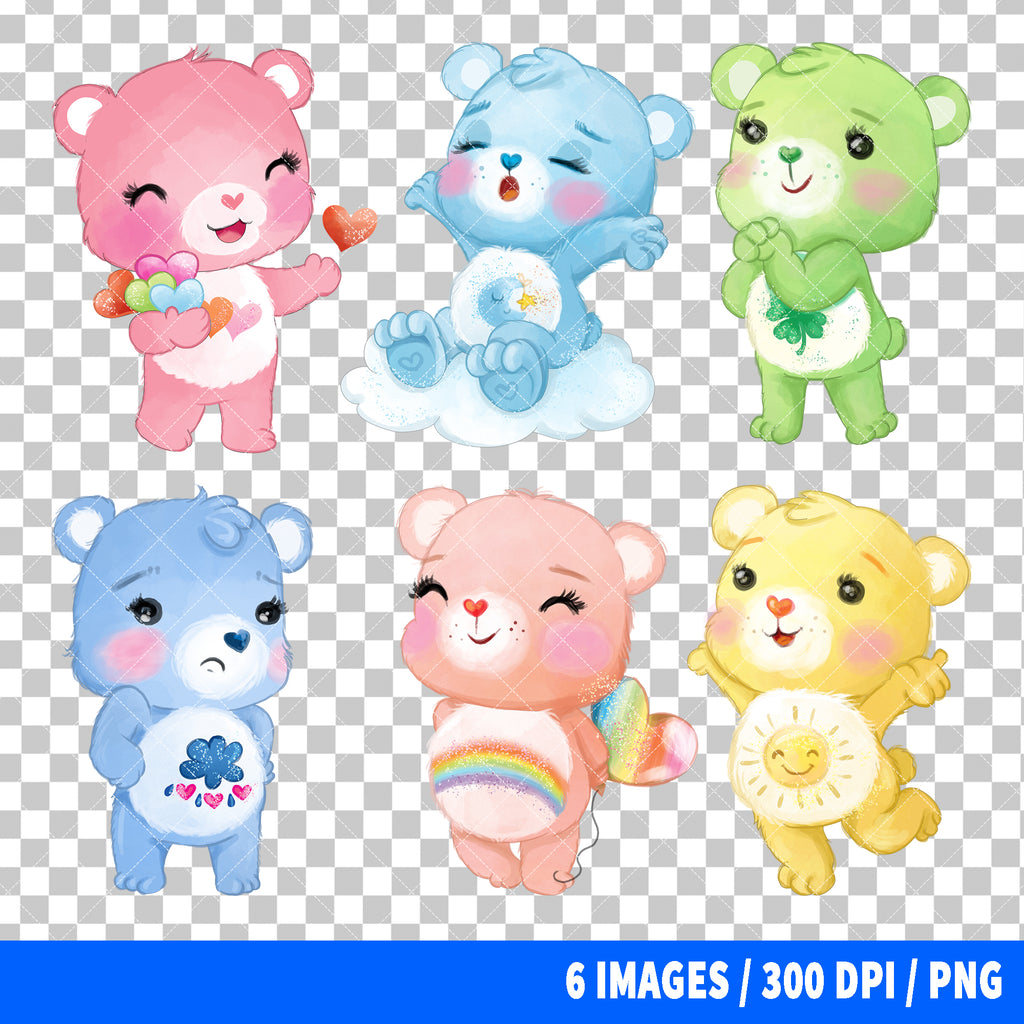 Care Bears Clipart PNG Bundle