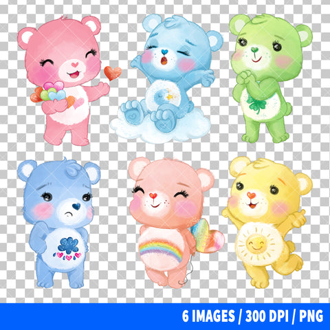 Care Bears Clipart PNG Bundle