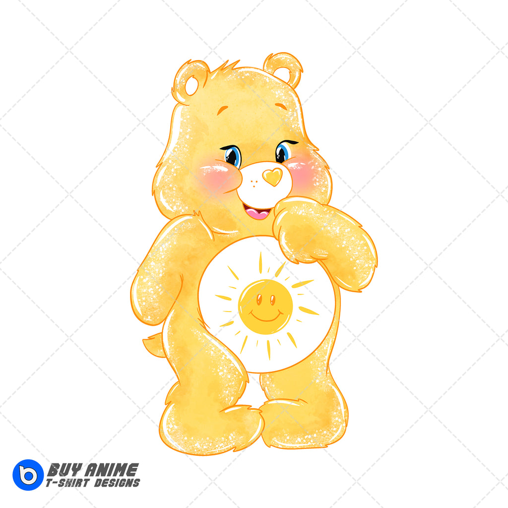 Care Bears Watercolor Clipart PNG Hand Drawn Illustration #2