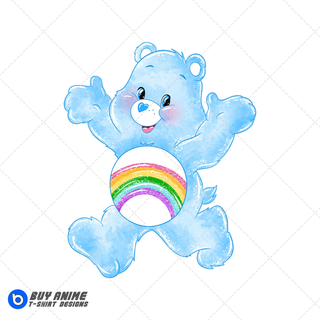 Care Bears Watercolor Clipart PNG Hand Drawn Illustration #4