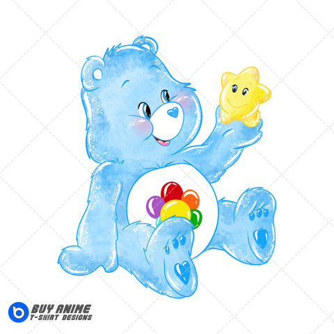 Care Bears Watercolor Clipart PNG Hand Drawn Illustration #6