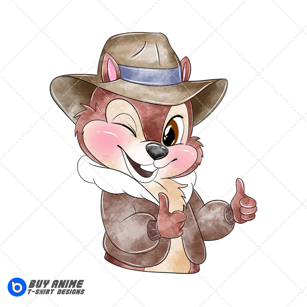 Chip Chip N Dale Watercolor Clipart PNG Hand Drawn Illustration #2