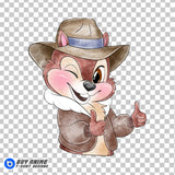 Chip Chip N Dale Watercolor Clipart PNG Hand Drawn Illustration #2