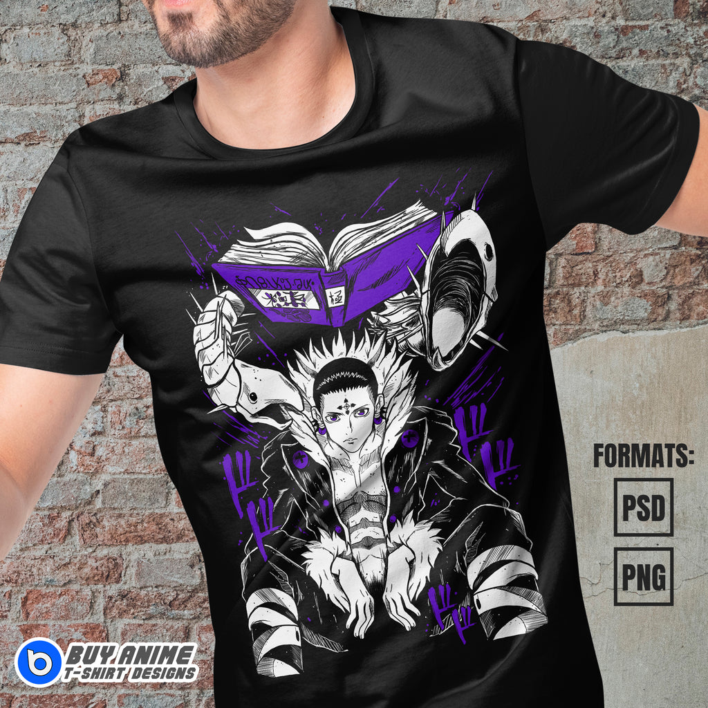 Chrollo Hunter x Hunter Anime Vector T-shirt Design Template