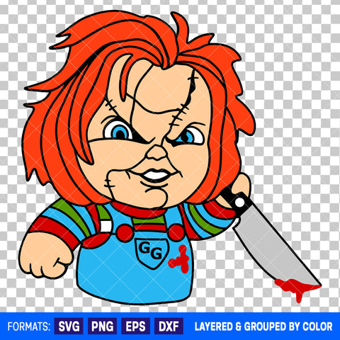 Chucky Horror Halloween SVG Cut File for Cricut and Silhouette #3