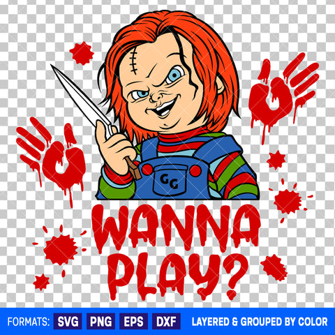 Chucky Horror Halloween SVG Cut File for Cricut and Silhouette #4