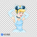 Cinderella Watercolor Clipart PNG Hand Drawn Illustration