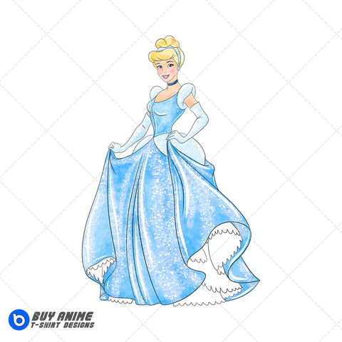 Cinderella Watercolor Clipart PNG Hand Drawn Illustration #2