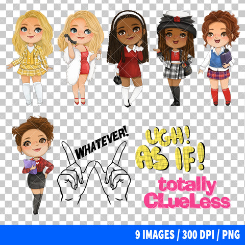 Clueless Clipart PNG Bundle