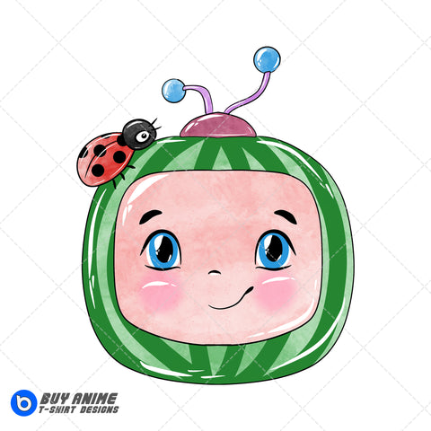 Cocomelon Watercolor Clipart PNG Hand Drawn Illustration