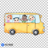 Cocomelon Watercolor Clipart PNG Hand Drawn Illustration #2