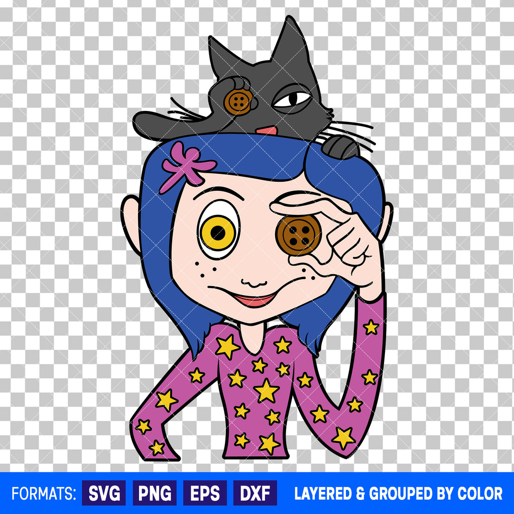 Coraline Halloween SVG Cut File for Cricut and Silhouette #8