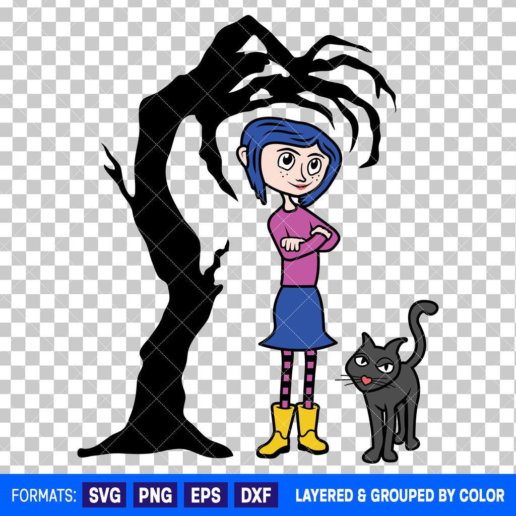 Coraline Halloween SVG Cut File for Cricut and Silhouette #9