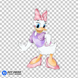 Daisy Duck Watercolor Clipart PNG Hand Drawn Illustration