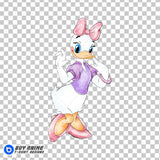 Daisy Duck Watercolor Clipart PNG Hand Drawn Illustration #2