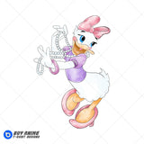 Daisy Duck Watercolor Clipart PNG Hand Drawn Illustration #3