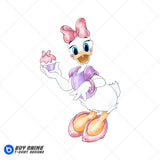 Daisy Duck Watercolor Clipart PNG Hand Drawn Illustration #4