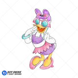Daisy Duck Watercolor Clipart PNG Hand Drawn Illustration #6