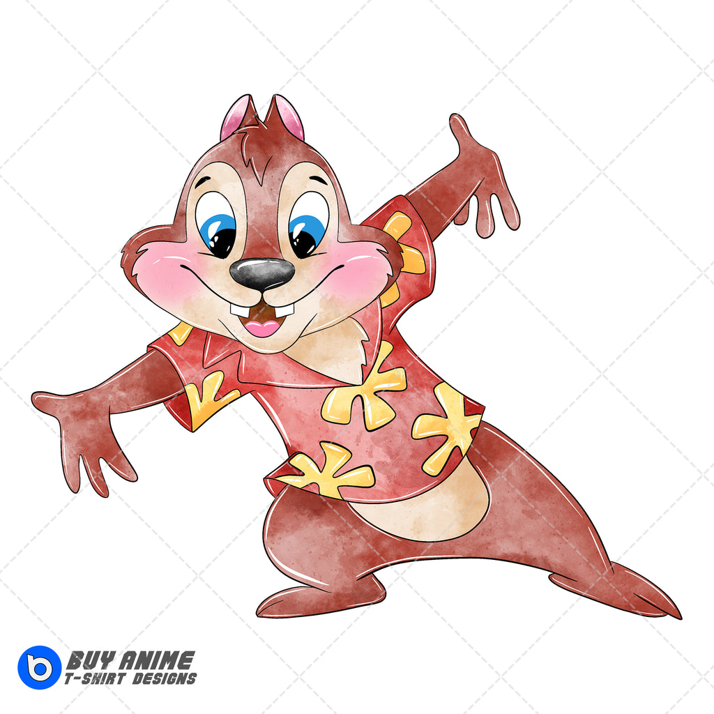Dale Chip N Dale Watercolor Clipart PNG Hand Drawn Illustration
