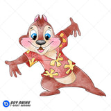 Dale Chip N Dale Watercolor Clipart PNG Hand Drawn Illustration