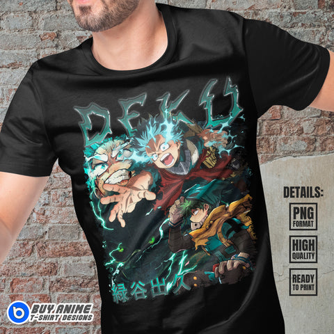 Premium Deku Vigilante My Hero Academia Anime Bootleg T-shirt Design