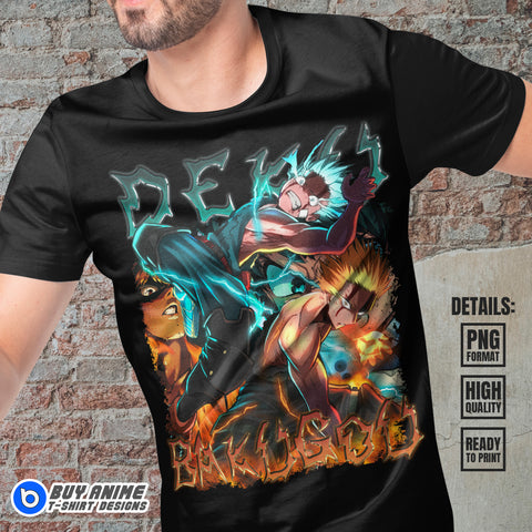 Deku x Bakugou My Hero Academia Anime Bootleg T-shirt Design