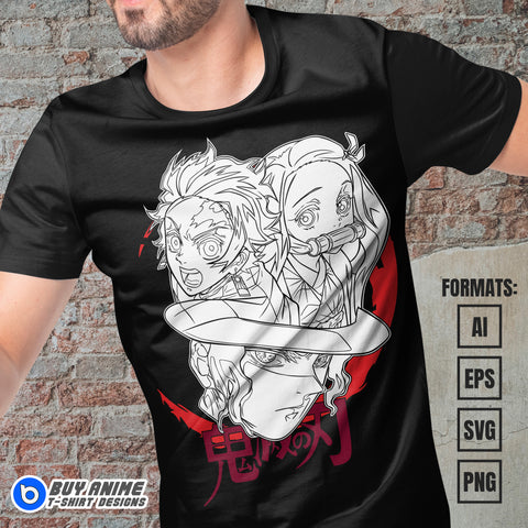 Demon Slayer Vector T-shirt Design Template #2
