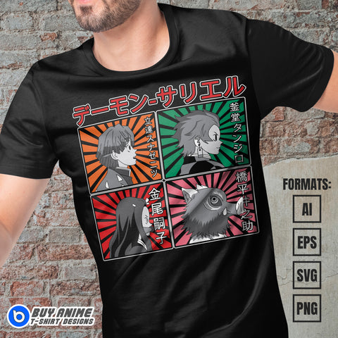 Demon Slayer Vector T-shirt Design Template