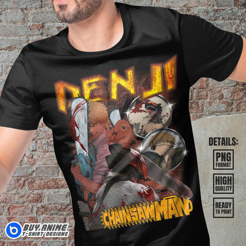 Denji Chainsaw Man Anime Bootleg T-shirt Design #2
