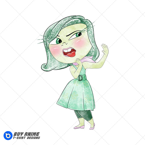 Disgust Inside Out Watercolor Clipart PNG Hand Drawn Illustration