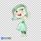 Disgust Inside Out Watercolor Clipart PNG Hand Drawn Illustration
