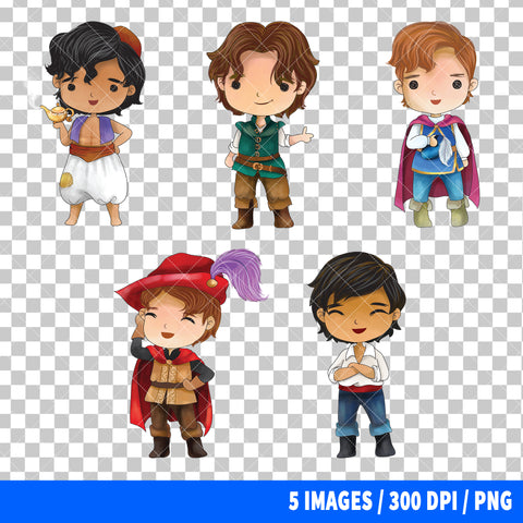 Disney Prince Clipart PNG Bundle #2
