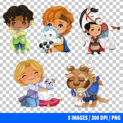 Disney Prince Clipart PNG Bundle #5