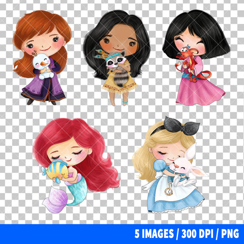 Disney Princess Clipart PNG Bundle #10