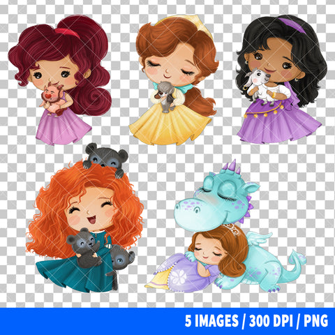 Disney Princess Clipart PNG Bundle #13