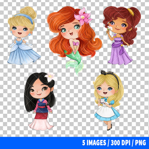 Disney Princess Clipart PNG Bundle #15