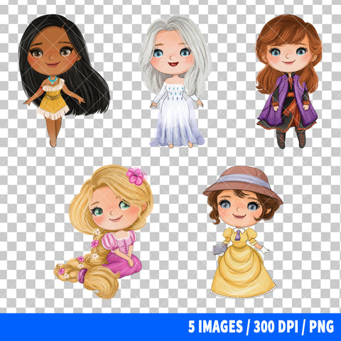 Disney Princess Clipart PNG Bundle #16