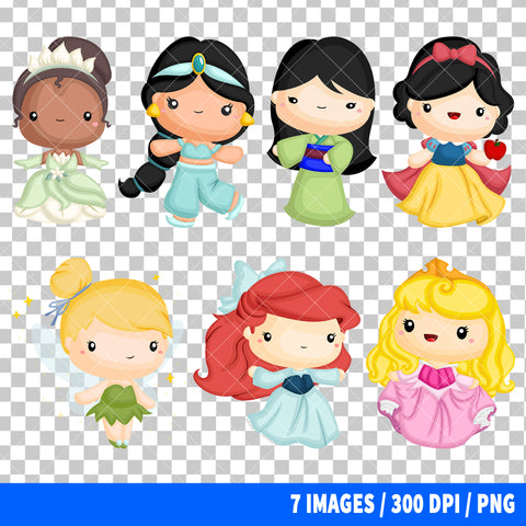 Disney Princess Clipart PNG Bundle #2