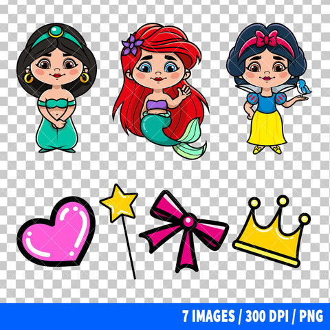 Disney Princess Clipart PNG Bundle #3