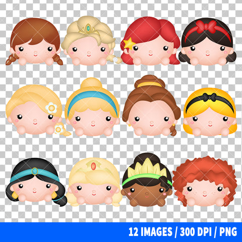 Disney Princess Clipart PNG Bundle #4