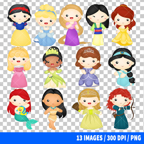 Disney Princess Clipart PNG Bundle #5