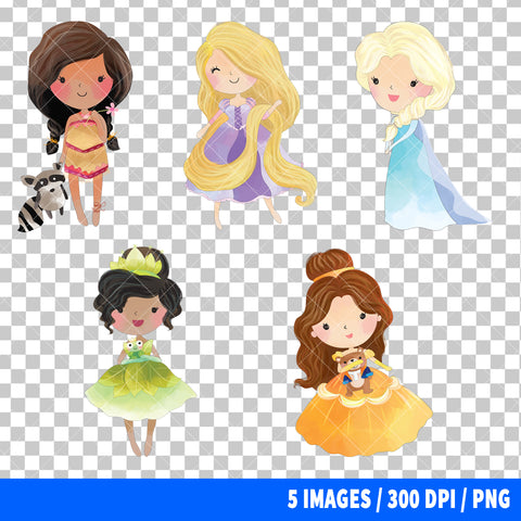 Disney Princess Clipart PNG Bundle #6