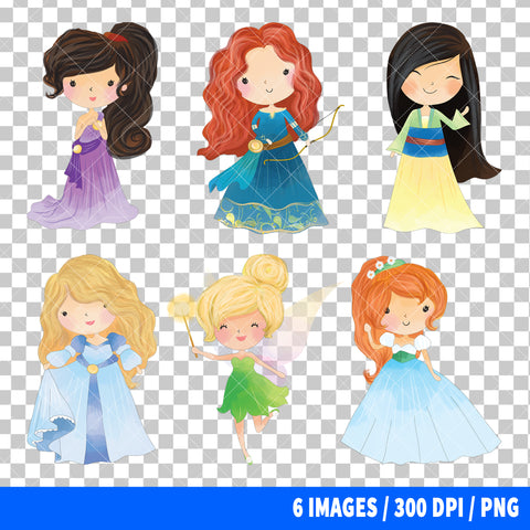 Disney Princess Clipart PNG Bundle #8