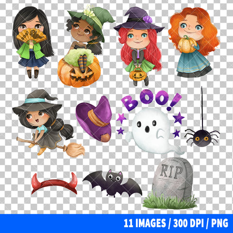Disney Princess Halloween Clipart PNG Bundle #2