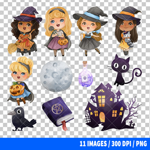Disney Princess Halloween Clipart PNG Bundle #3